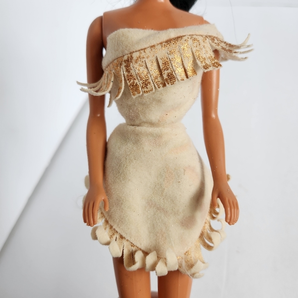 Mattel 1995 Disney Pocahontas Barbie Beauty Doll Dress Fringe 90s Vintage Parts